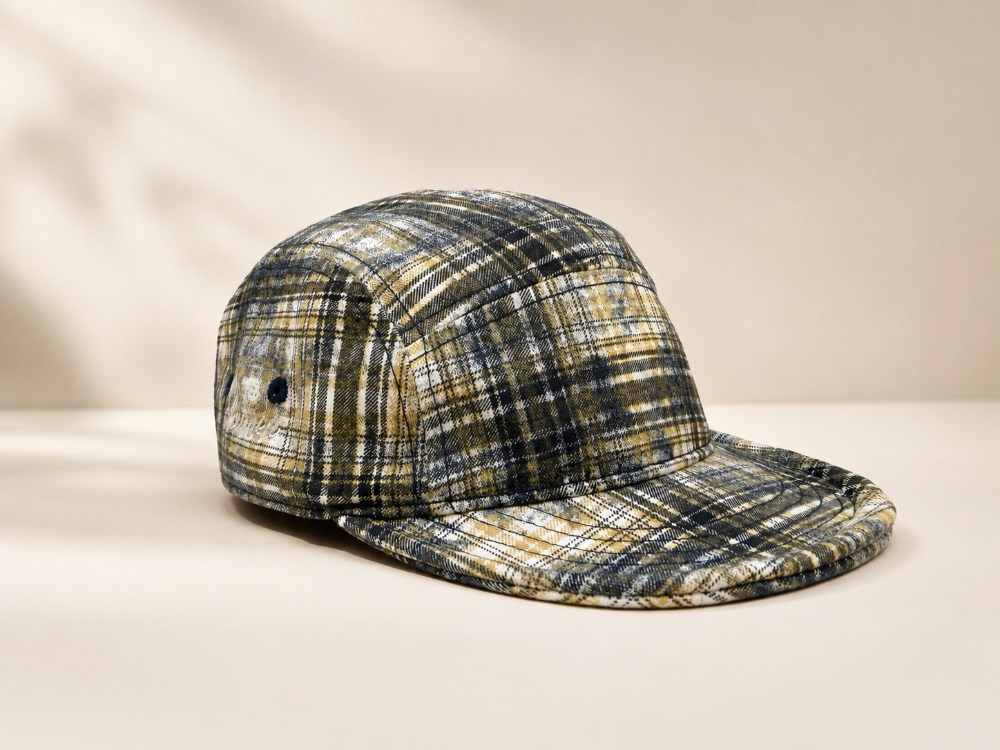 Grøn Plaid kasket - forfra